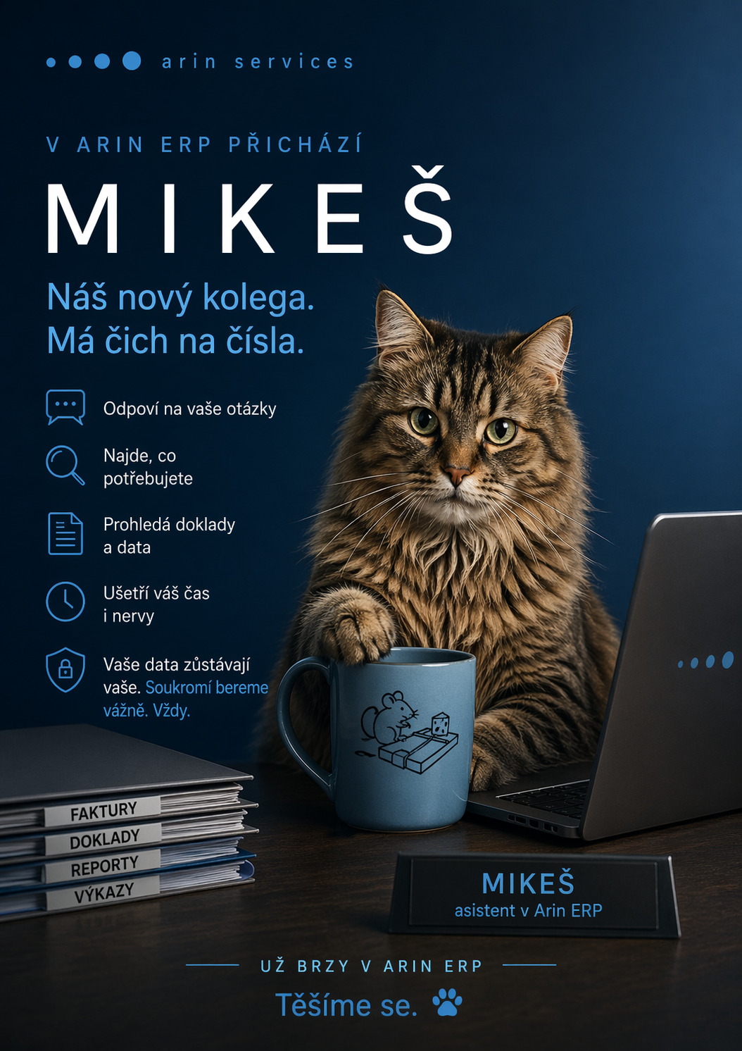 Mikeš brzy v Arinu – AI chat pro rychlejší práci s účetnictvím
